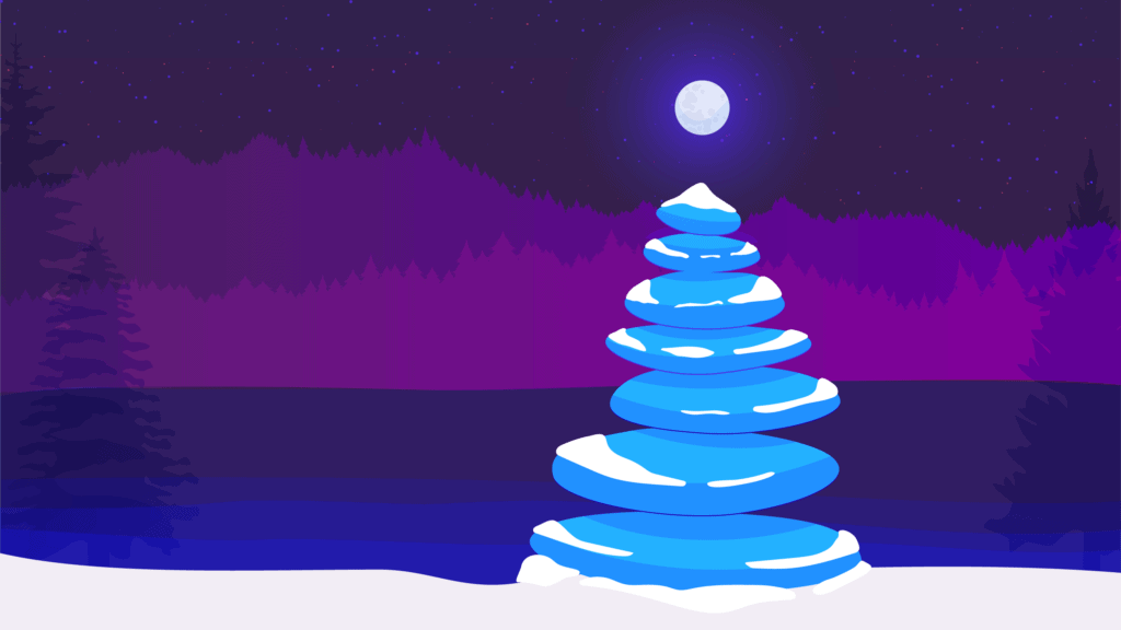 snow christmas tree